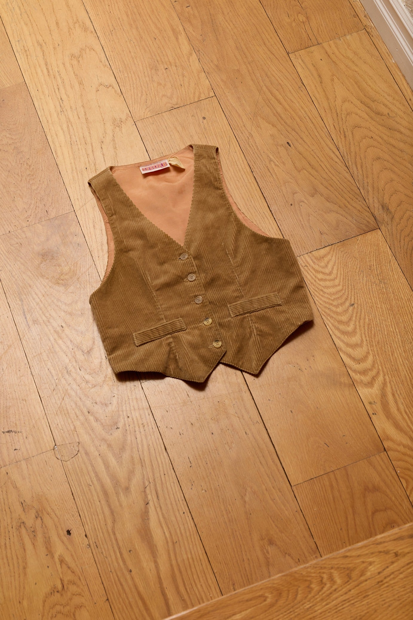 The Lovers Camel Corduroy Vest