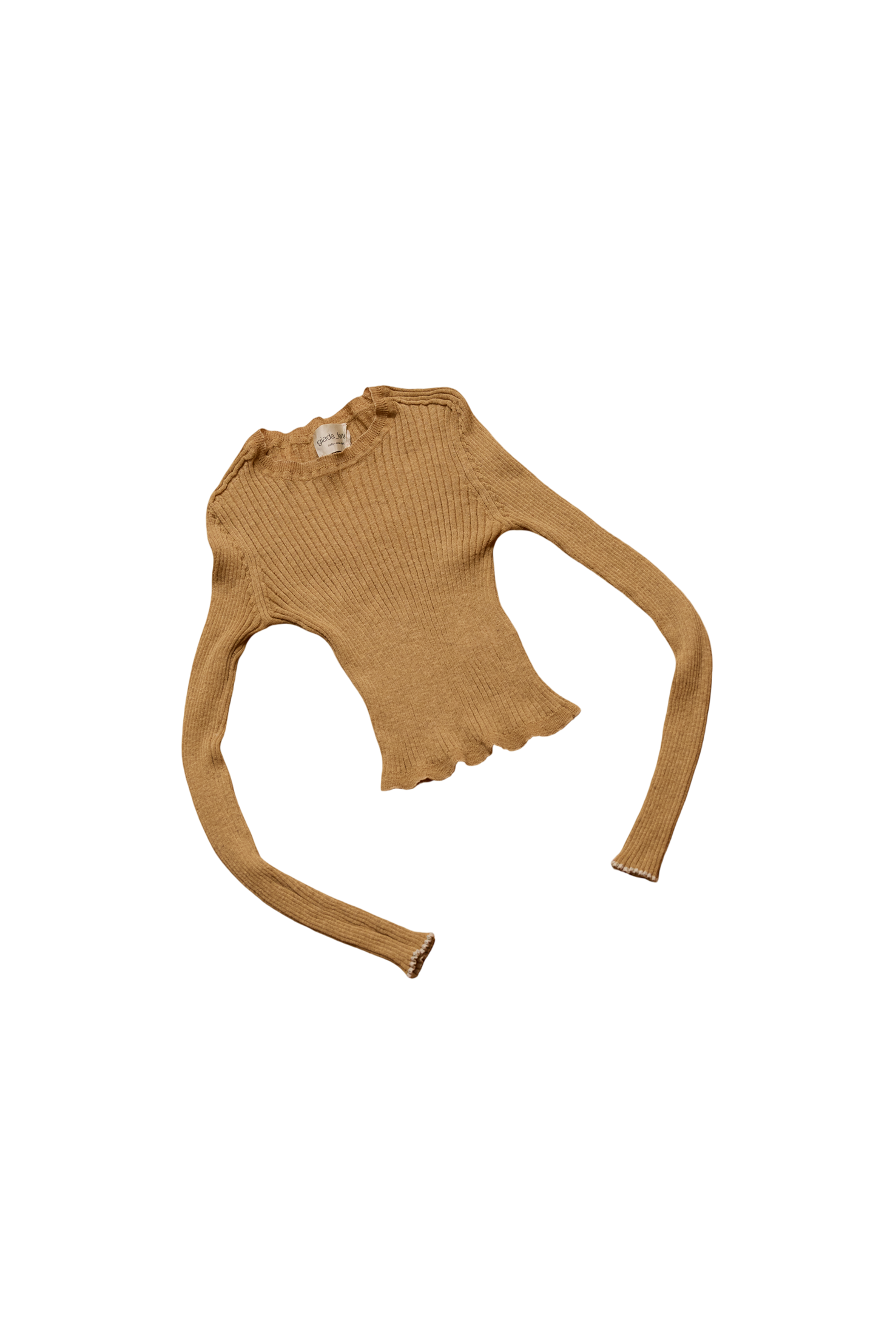 The Lovers Ribbed Camel Knit Top